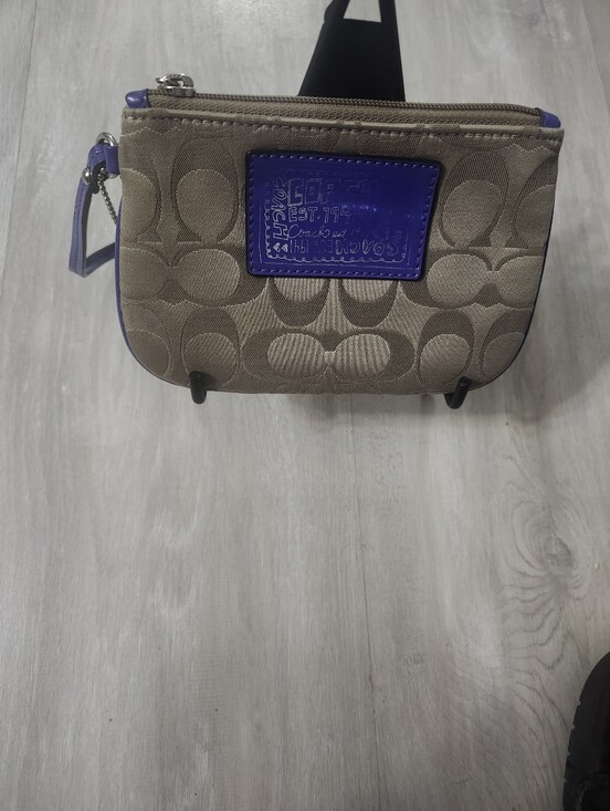 Coach Handbags - Coach Poppy Signature Jacquard Wristlet
